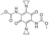 (2,5-Bis(1-aziridinyl)-3,6-dioxo-1,4-cyclohexadiene-1,4-diyl)biscarbam ic acid, dimethyl ester 化学構造式