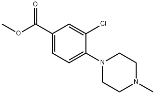 3-氯-4-(4-甲基-1-哌嗪基)苯甲酸甲酯, 1256633-29-0, 结构式