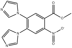 2-硝基-4,5-二(1-咪唑基)苯甲酸甲酯,1256633-33-6,结构式