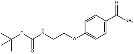 4-[2-(BOC-氨基)乙氧基]苯甲酰胺 结构式