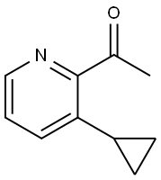 1-(3-环丙基吡啶-2-基)乙酮 结构式