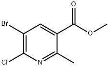 3-Pyridinecarboxylic acid, 5-broMo-6-chloro-2-Methyl-, Methyl ester|3-Pyridinecarboxylic acid, 5-broMo-6-chloro-2-Methyl-, Methyl ester