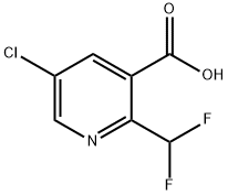 5-CHLORO-2-(DIFLUOROMETHYL)PYRIDINE-3-CARBOXYLIC ACID Structure