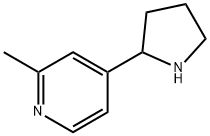 2-甲基-4-(2-吡咯烷基)吡啶 结构式