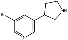 3-broMo-5-(pyrrolidin-3-yl)pyridine,1256810-66-8,结构式