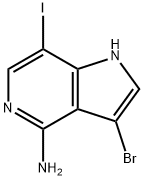 3-bromo-7-iodo-1H-pyrrolo[3,2-c]pyridin-4-amine, 1256825-96-3, 结构式