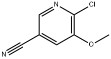 6-chloro-5-Methoxypyridine-3-carbonitrile 化学構造式