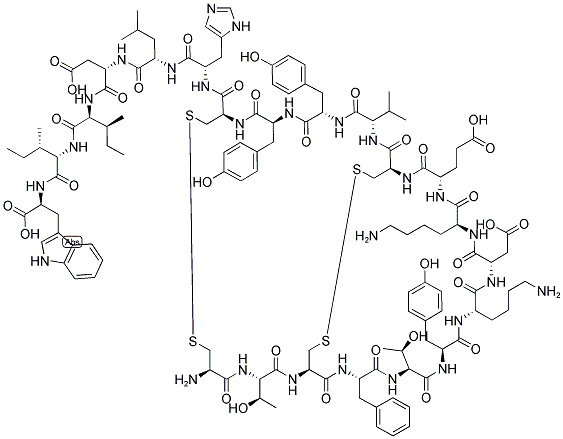 エンドセリン3【ウサギ】 化学構造式