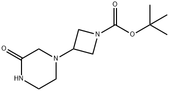 3-(3-氧代哌嗪-1-基)氮杂环丁烷-1-甲酸叔丁酯,1257293-71-2,结构式