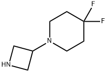 1-(氮杂环丁烷-3-基)-4,4-二氟哌, 1257293-83-6, 结构式