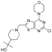 2-(1-((5-氯-7-吗啉噻唑并[5,4-D]嘧啶-2-基)甲基)哌啶-4-基)丙烷-2-醇 结构式