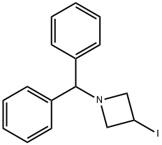 1-二苯甲基-3-碘氮杂环丁烷,125735-40-2,结构式