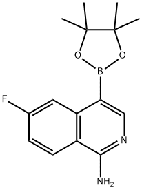 6-fluoro-4-(4,4,5,5-tetraMethyl-1,3,2-dioxaborolan-2-yl)isoquinolin-1-aMine 结构式