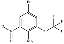 4-ブロモ-2-ニトロ-6-(トリフルオロメトキシ)アニリン 化学構造式