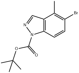 1-BOC-4-甲基-5-溴-1H-吲唑 结构式