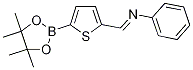苯基-[5-(4,4,5,5-四甲基-[1,3,2]二氧杂硼烷-2-基)-噻吩-2-基亚甲基]-胺 结构式