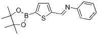 Phenyl-[5-(4,4,5,5-tetramethyl-[1,3,2]dioxaborolan-2-yl)-thiophen-2-ylmethylene]-amine|苯基-[5-(4,4,5,5-四甲基-[1,3,2]二氧杂硼烷-2-基)-噻吩-2-基亚甲基]-胺