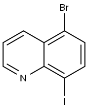5-ブロモ-8-ヨードキノリン 化学構造式
