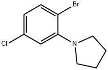 1-(2-Bromo-5-chlorophenyl)pyrrolidine Structure