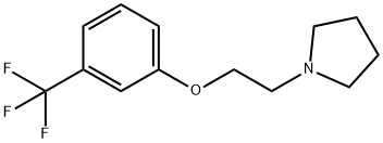 3-(2-吡咯烷乙氧基)苯并三氟化物 结构式