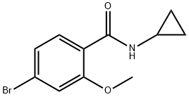 4-ブロモ-N-シクロプロピル-2-メトキシベンズアミド 化学構造式