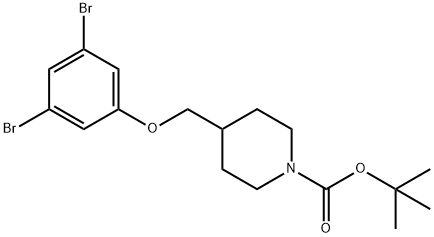 tert-Butyl 4-((3,5-dibromophenoxy)methyl)piperidine-1-carboxylate,1257665-16-9,结构式