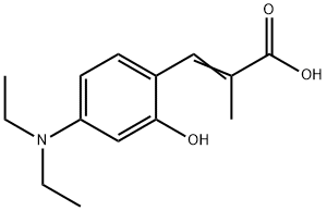 alpha-methyl-2-hydroxy-4-diethylaminocinnamic acid 结构式