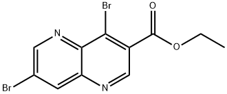ethyl 4,7-dibromo-1,5-naphthyridine-3-carboxylate
 Struktur