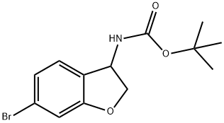 tert-butyl 6-bromo-2,3-dihydrobenzofuran-3-ylcarbamate
 Structure