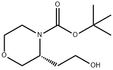 3-(2-ヒドロキシエチル)モルホリン-4-カルボン酸(R)-TERT-ブチル 化学構造式