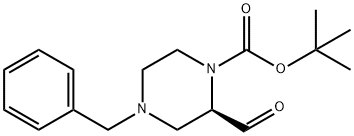 (R)-tert-Butyl 4-benzyl-2-forMylpiperazine-1-carboxylate 结构式