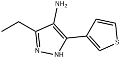 3-ethyl-5-(thiophen-3-yl)-1H-pyrazol-4-aMine Structure