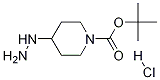 4-Hydrazinyl-1-piperidinecarboxylic acid 1,1-dimethylethyl ester hydrochloride Structure