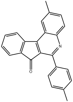 7H-Indeno(2,1-c)quinolin-7-one, 2-methyl-6-(4-methylphenyl)- 化学構造式