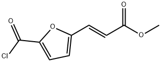 2-Propenoic acid, 3-[5-(chlorocarbonyl)-2-furanyl]-, methyl ester, (E)- (9CI) Structure