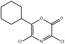 2H-1,4-Oxazin-2-one,  3,5-dichloro-6-cyclohexyl- Structure