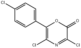 2H-1,4-Oxazin-2-one,  3,5-dichloro-6-(4-chlorophenyl)- 结构式