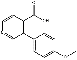 3-(4-甲氧基苯基)异烟酸,1258618-34-6,结构式