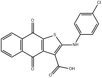 2-(4-ChlorophenylaMino)-4,9-dioxo-4,9-dihydronaphtho[2,3-b]thiophen-3-carboxylic acid Structure