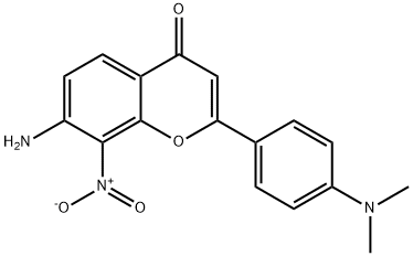 7-AMino-2-(4-(diMethylaMino)phenyl)-8-nitro-4H-chroMen-4-one 化学構造式