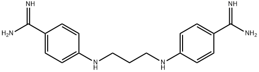 4-[3-[(4-carbamimidoylphenyl)amino]propylamino]benzenecarboximidamide,125880-81-1,结构式