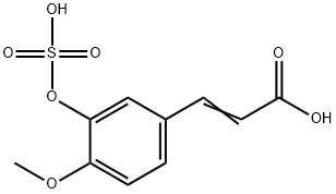 3-[4-Methoxy-3-(sulfooxy)phenyl]-2-propenoic Acid 化学構造式