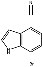 1H-Indole-4-carbonitrile, 7-broMo- 化学構造式