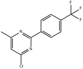 4-CHLORO-6-METHYL-2-[4-(TRIFLUOROMETHYL)PHENYL]PYRIMIDINE 化学構造式