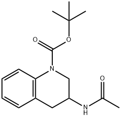 1(2H)-Quinolinecarboxylic acid, 3-(acetylaMino)-3,4-dihydro-, 1,1-diMethylethyl ester 结构式