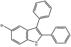 5-ブロモ-2,3-ジフェニル-1H-インドール 化学構造式