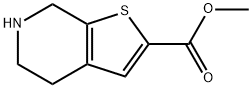 Thieno[2,3-c]pyridine-2-carboxylic acid, 4,5,6,7-tetrahydro-, Methyl ester 化学構造式
