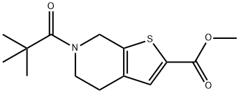 Methyl 6-pivaloyl-4,5,6,7-tetrahydrothieno[2,3-c]pyridine-2-carboxylate 结构式