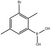 2,5-ジメチル-3-ブロモフェニルボロン酸 化学構造式