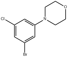 4-(3-溴-5-氯苯基)吗啉 结构式